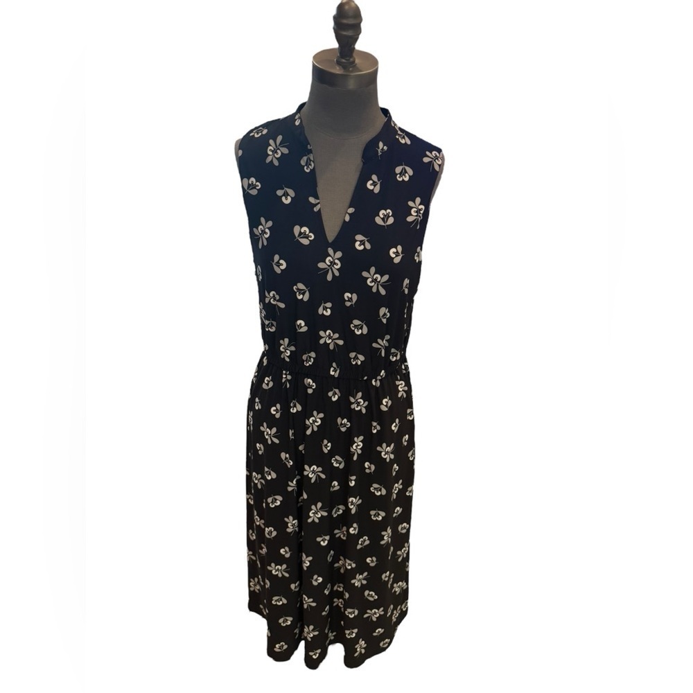 Anne Klein Leaf Print Midi Dress Size 12